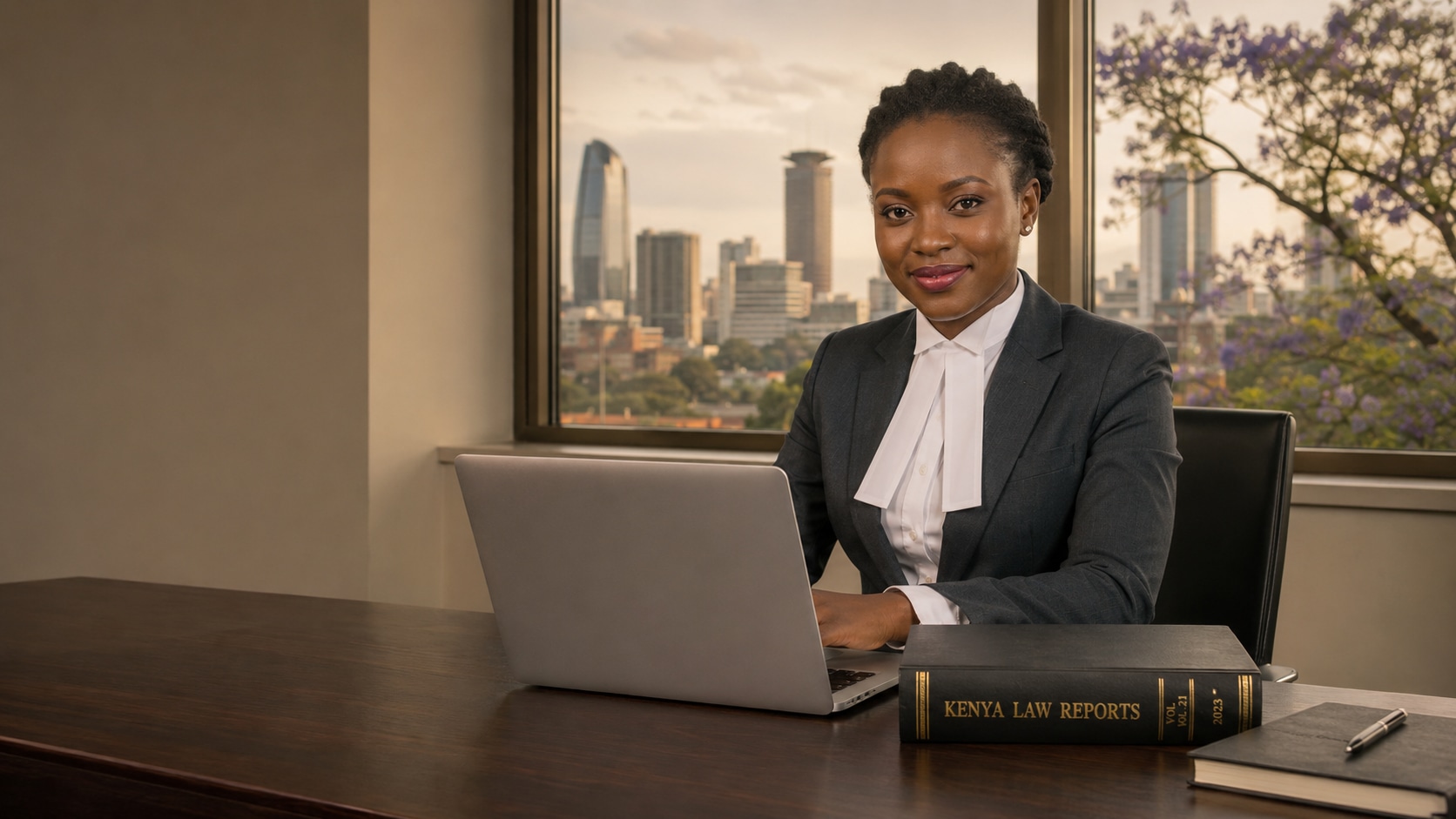 An advocate at her desk, working in Matterly.